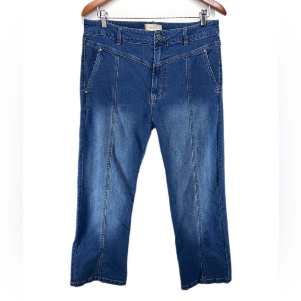 Sundance Peyton Cropped Kick Flare Denim Jeans 30